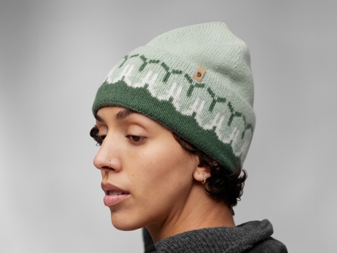 Fjällräven Övik Path Strick-Beanie Dark Garnet-Mesa Purple