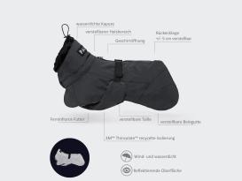 Paikka Visibility reflektierende Hunde-Winterjacke dark 25 5