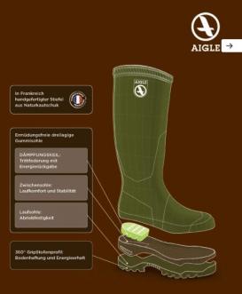 Aigle Parcours Vario 2 Gummistiefel braun - 38 5