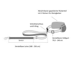 Jogging-Hüftgurt mit Hundeleine gelb 5