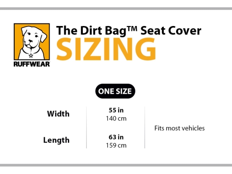 Ruffwear Dirtbag Seat Cover Autoschondecke granite gray