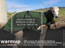 Warmup Cape Pro Windhund Hundemantel & Bademantel pine green 6