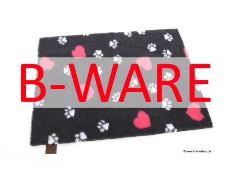 B-Ware Original Vetbed Isobed SL anthrazit Hearts & Paws 75 cm x 50 cm