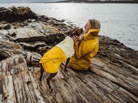 Ruffwear Sun Shower™ Regenmantel für Hunde Mineral Yellow S 7