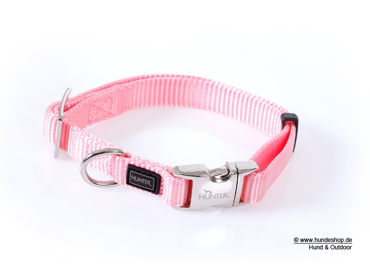 Hunter Hundehalsband Vario Basic ALU-Strong rosa 
