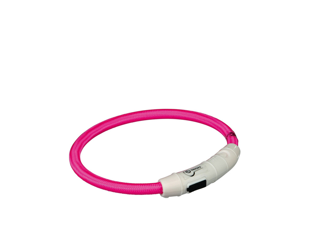Leuchthalsband USB Flash pink 