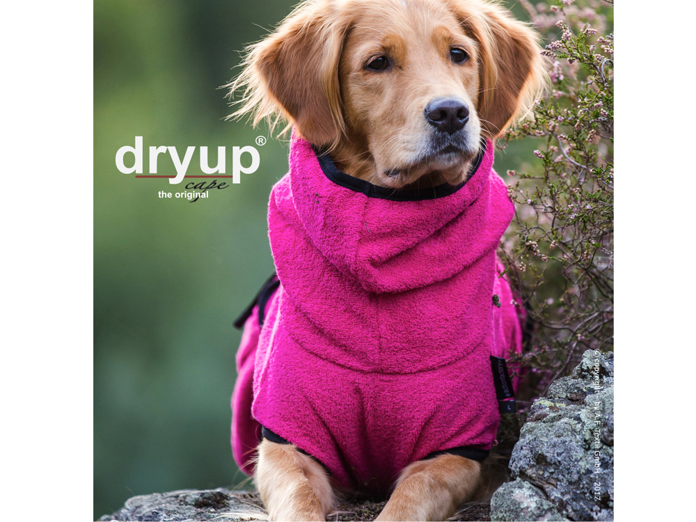 Dryup Cape Hundebademantel pink 