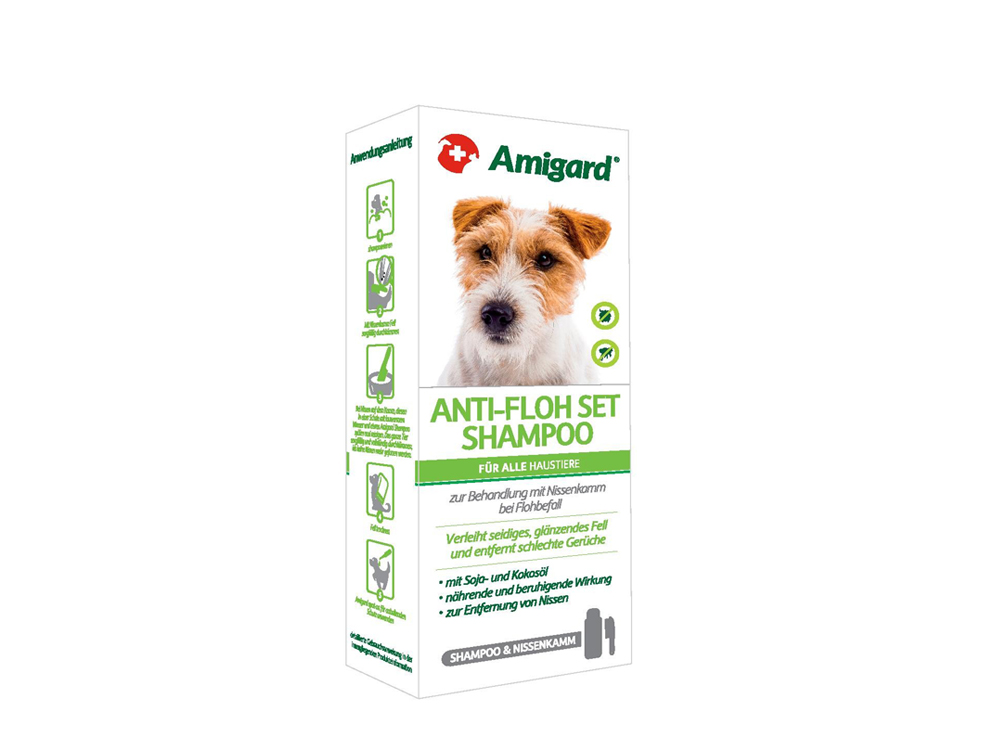 Amigard Anti-Floh Set Shampoo + Flohkamm 