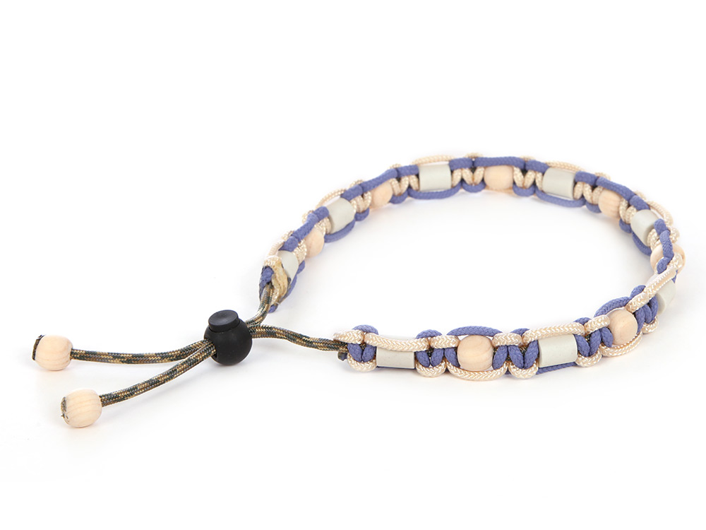 HundeNerd® GuteVibes EM-Halsband Zirbenholz Farbe Lavendel 