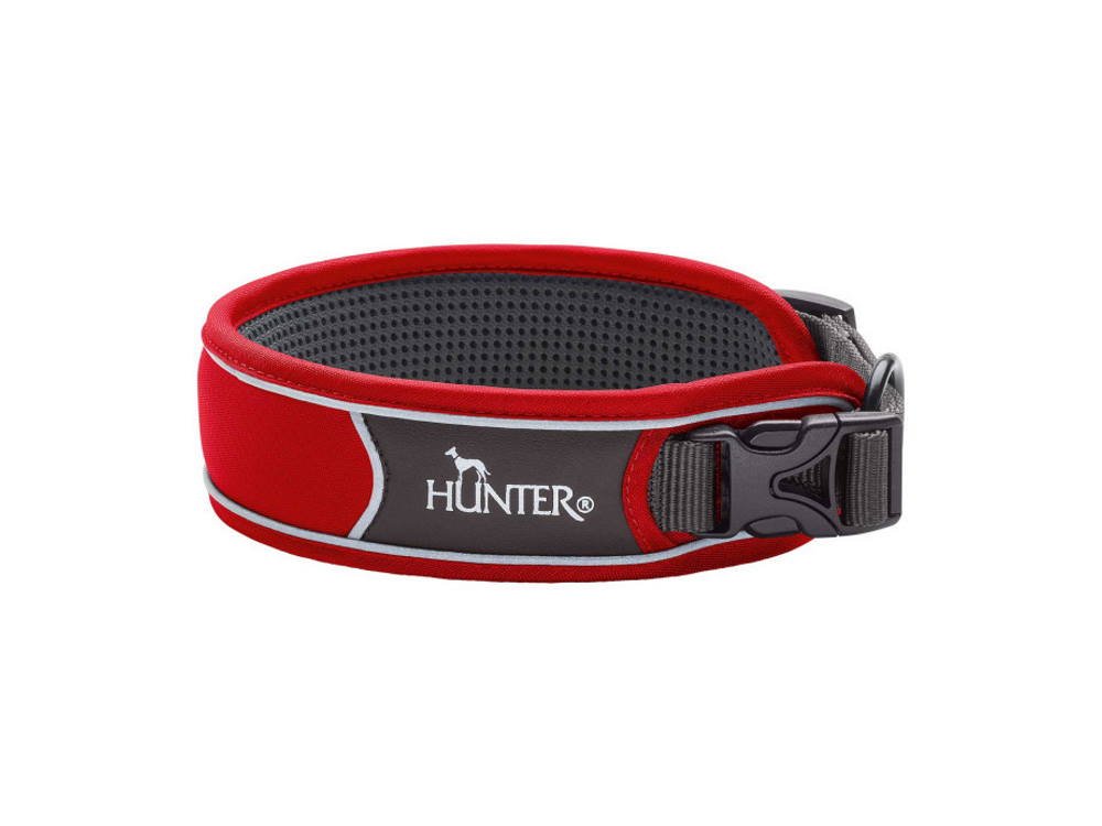 Hunter Divo Hundehalsband rot/grau 
