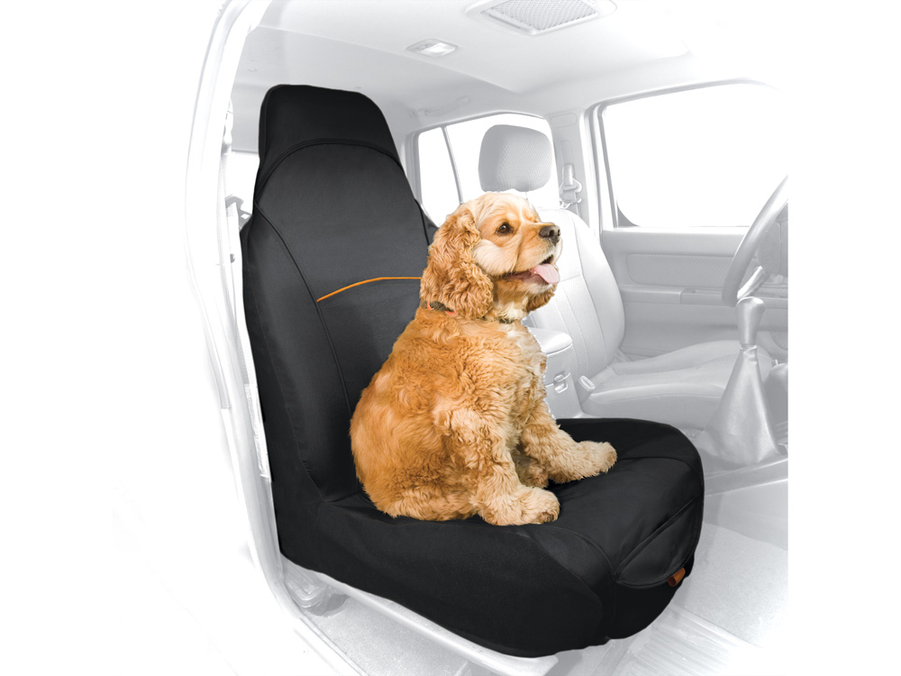 Autositzbezug Hund auf dem Sitz Beifahrer Schonbezug Auto Sitzbezug geil bedruckt und für Seitenairbag geeignet 